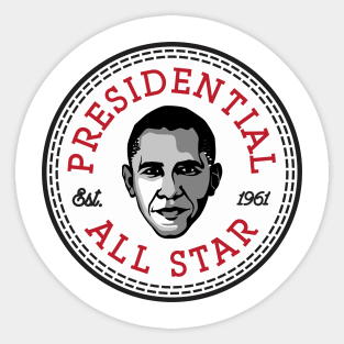 Barack Obama Presidential All Star Converse Logo Sticker